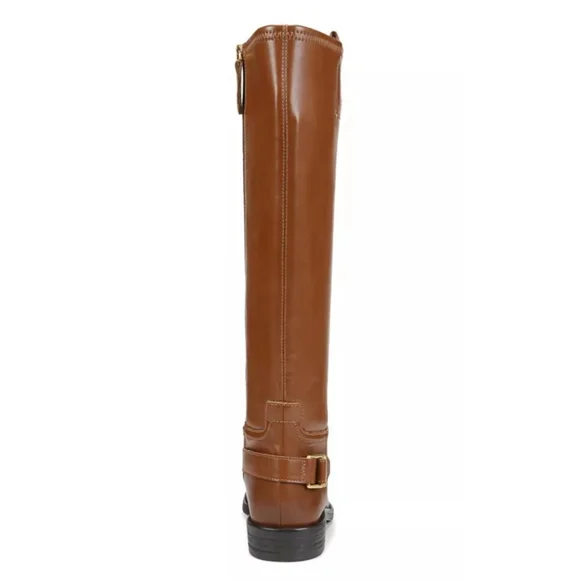 Franco Sarto Classic Ridding Knee High Boots SZ 7 M WIDE CALF Cognac Brown - Picture 4 of 14